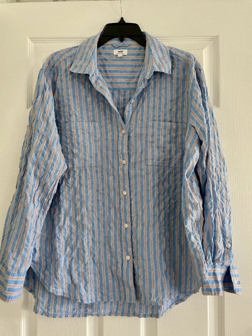 aerie Blue and White Striped Pajama Set - Picture 2 of 9